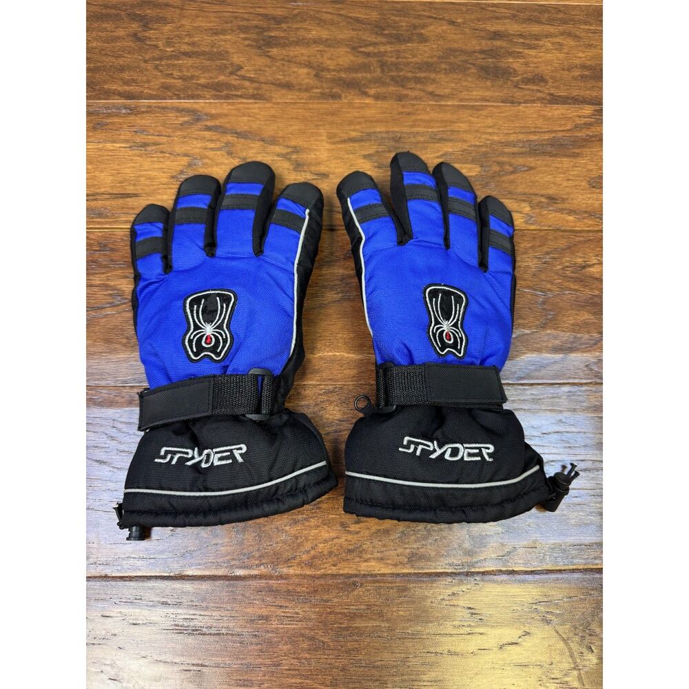 SPYDER Blue/Black Thinsulate Ski Gloves, Sz L
